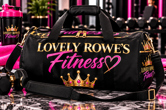 "Lovely Rowe's Fitness" Crown Duffel Bag